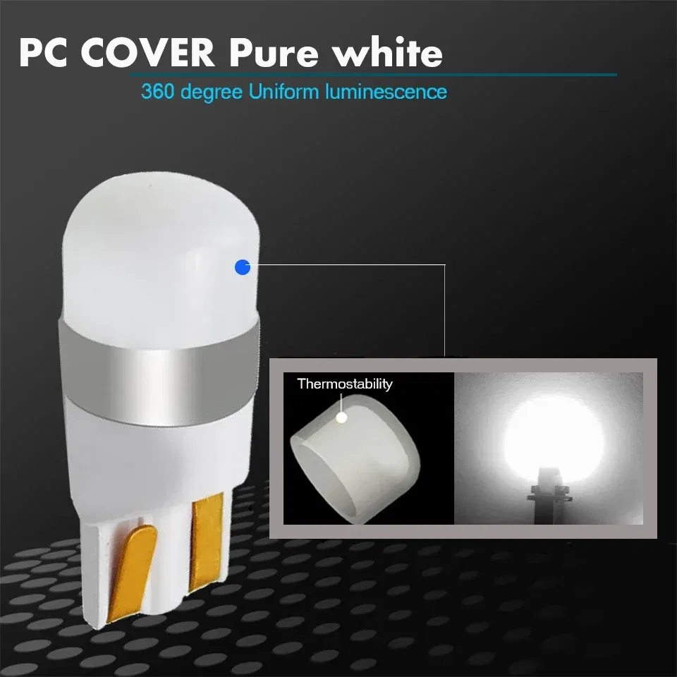 Emitting Color: Yellow - 1PCS 3030 SMD 350LM T10 W5W LED Car Clearance Lights Reading Lamp Auto Vehicle Dome Door Bulb Accessories Pure White 6000K