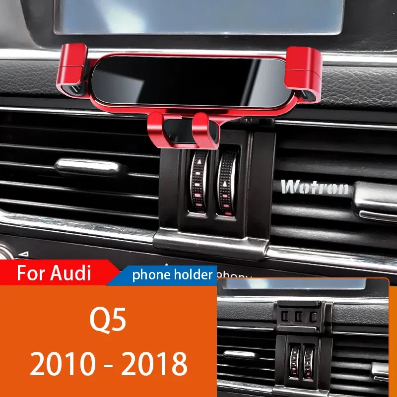 Color Name: green - Car Phone Holder Mobile Mount Stand For Audi Q5 8R FY 2010-2023 Adjustable GPS Special Navigation Bracket Accessories