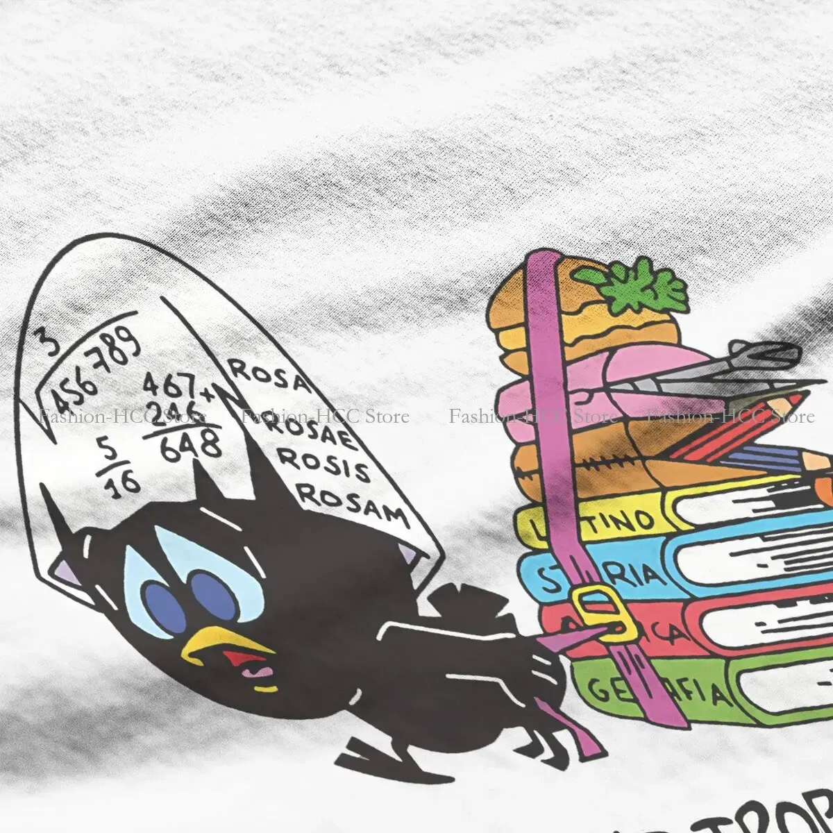 Color: black, Size: XXL - Calimero Cartoon Polyester TShirt for Women C'est Vraiment Trop Basic Summer Tee T Shirt Novelty Trendy