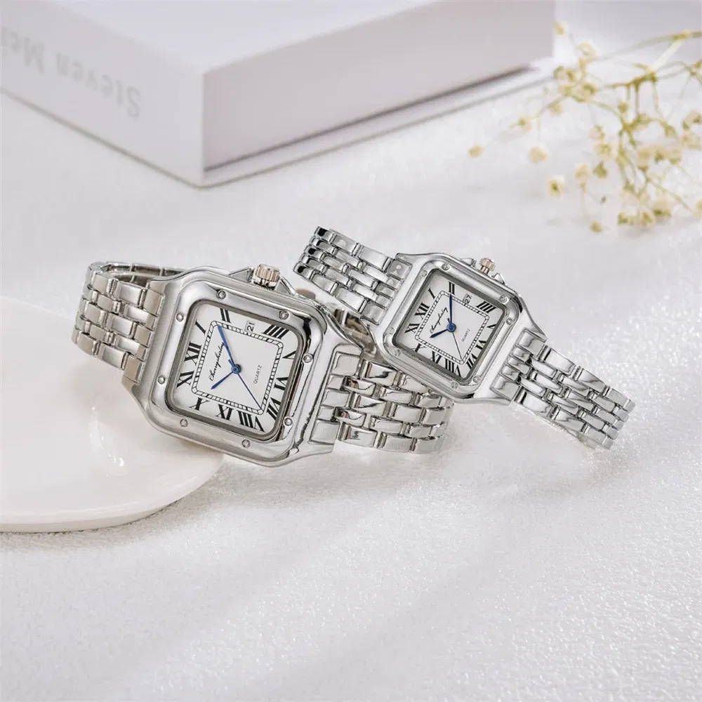 Color: Ivory, Ships From: CHINA - Luxury Branded Women Watches 2023 Simple Square Roman Calendar Women Quartz Watch Fashion Stainless Steel Strap Ladies Clock