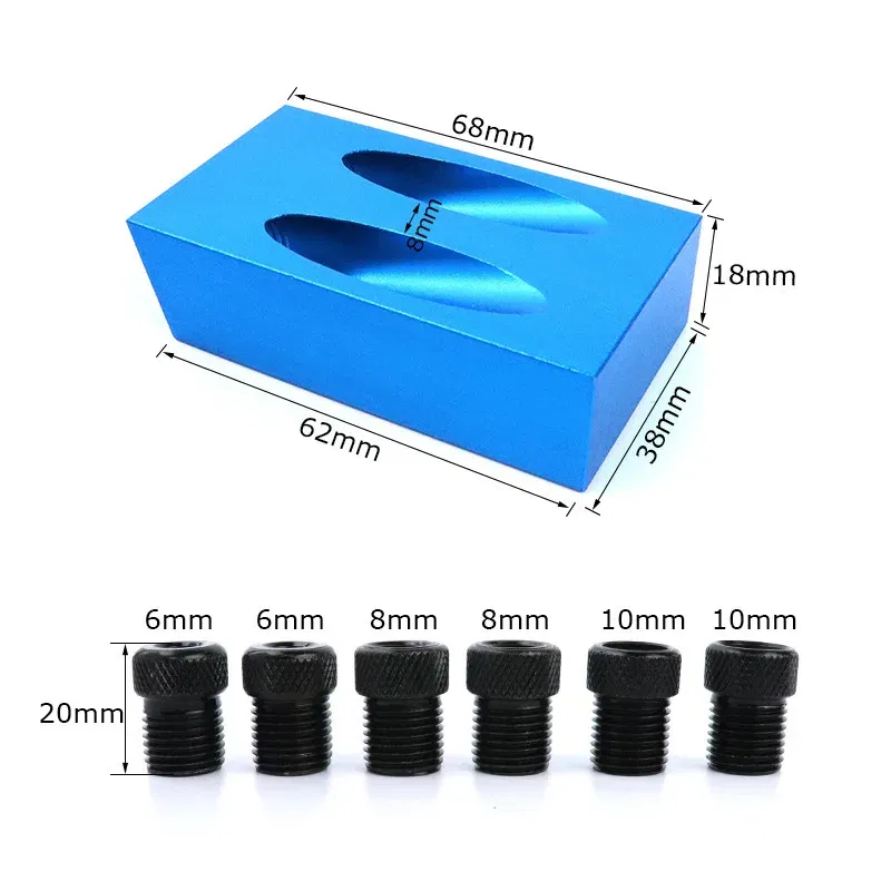 Color: WHITE, Ships From: CHINA - ZK30 15 Degree Oblique Hole Locator Angle Drilling Locator Aluminium Woodworking Drill Bits Jig Clamp Kit Guide Wood Hand Tools