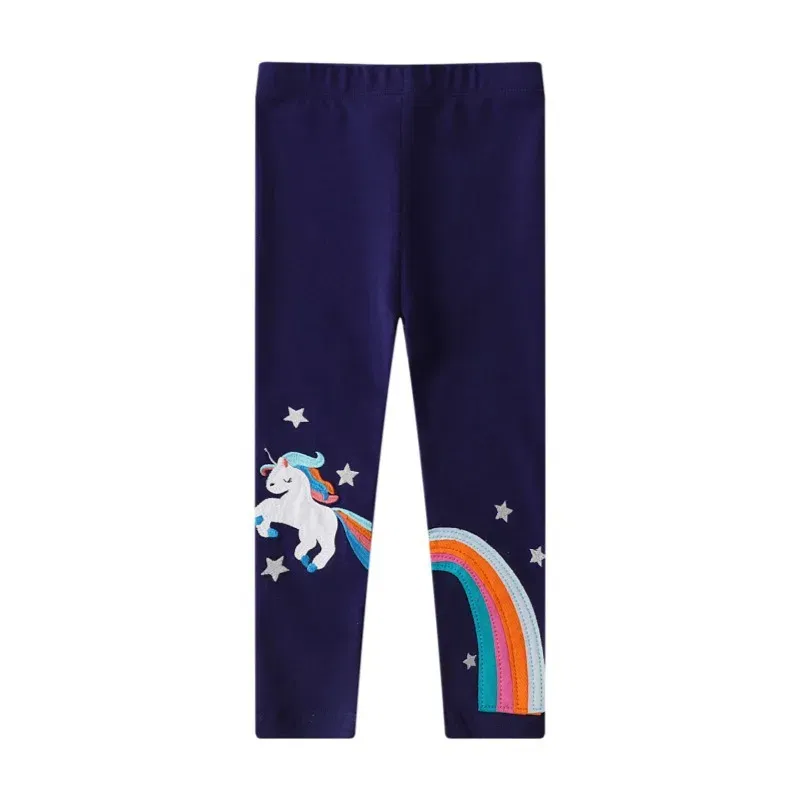 Color: Blue, Kid Size: 7T - Jumping Meters New Arrival Girls Leggings Pant With Bee Embroidery Fashion Stripe Kids Skinny Pants Toddler Kids Pencil Pant