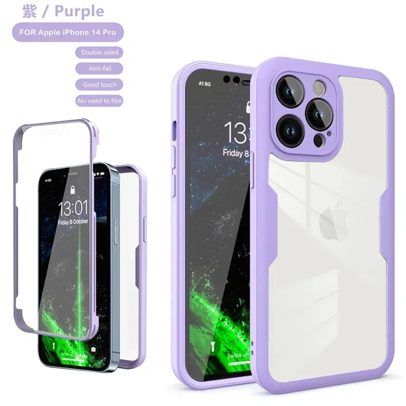 Color: Khaki, Compatible-Phone Models: For iPhone 16, Ships From: CN - Clear 360 Full Wrap Phone Case For iPhone 17 Pro Max 16 15 14 13 12 11 SE2/SE3 Xr Xs 8 Plus Film With Lens Protection Back Cover