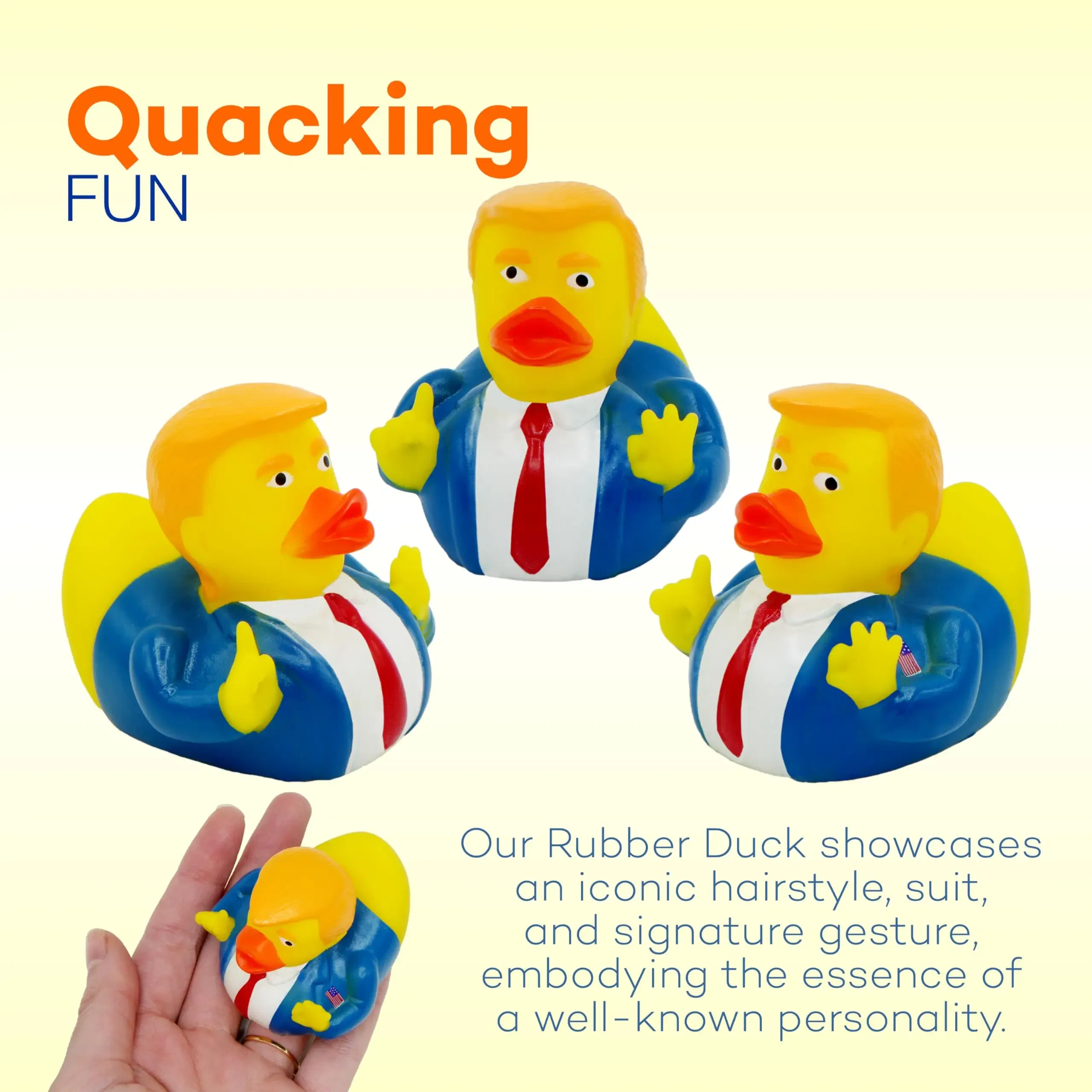Color: Multicolor - Donald Trump Rubber Ducks Bulk - 6 Pack Small 2.3 Inch,Trump Rubber Duckies Great for Jeep Ducking,Trump 2024 Gift,Bath Tub Toys