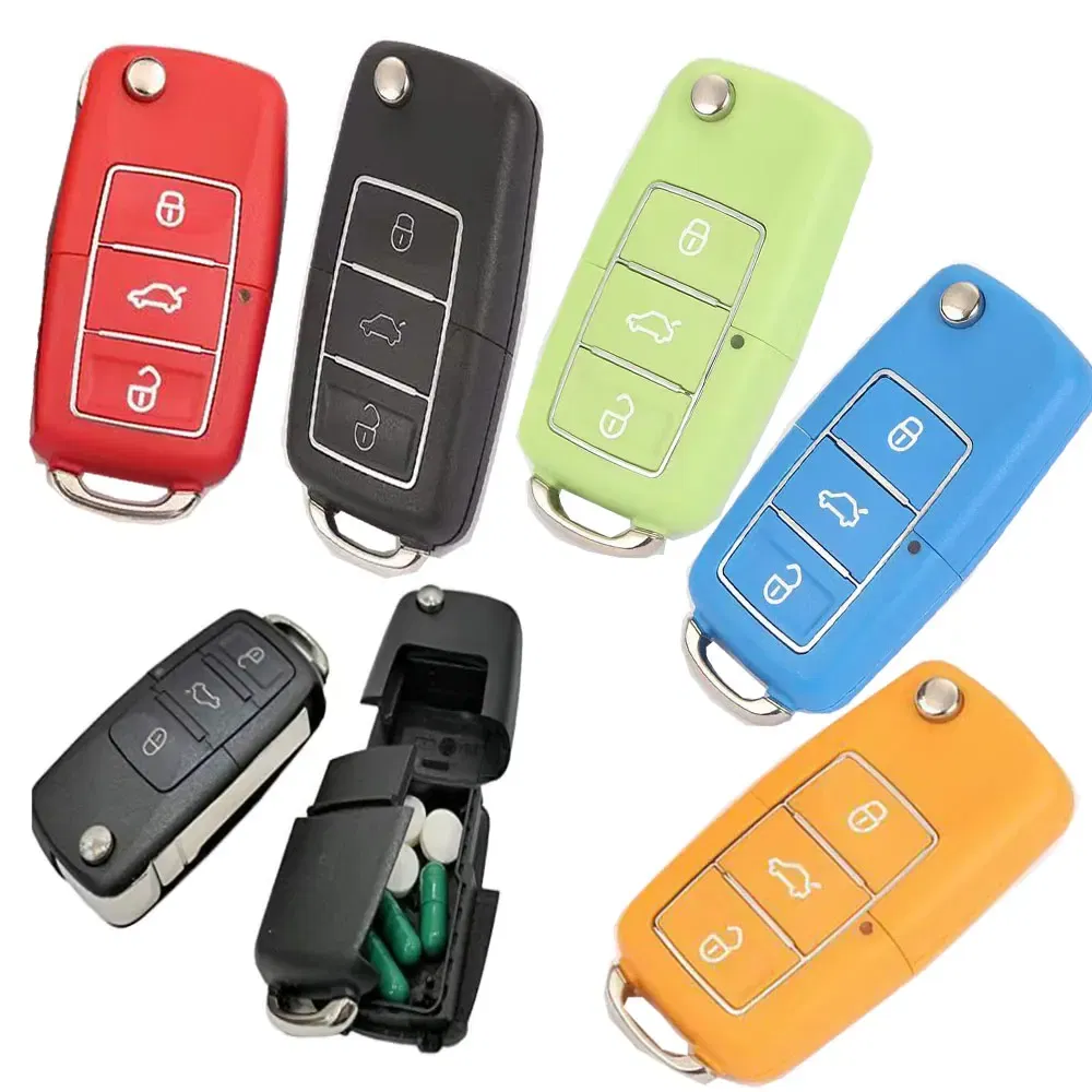 Color: Black - Fake Car Key Safe Hidden Secret Compartment Stash Box Discreet Decoy Car Key Fob to Hide and Store Money