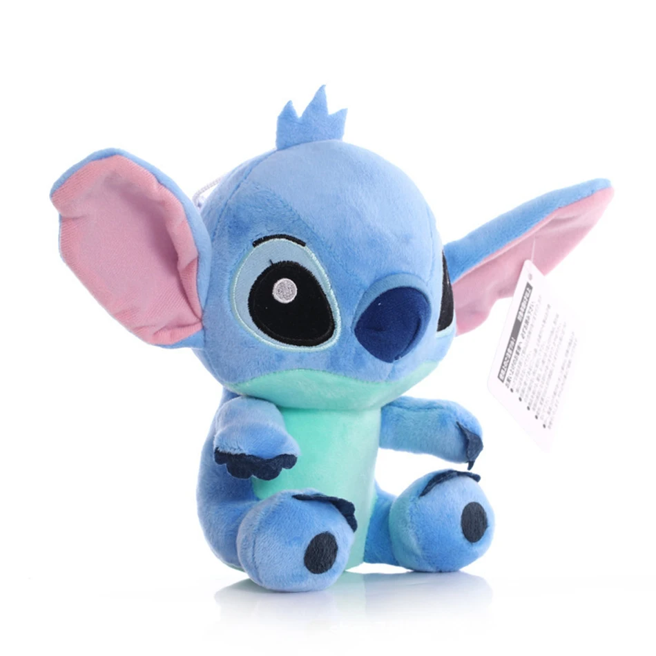 Color: DEEP BLUE - 12cm 20cm 25cm Stitch Stuffed Plush Models Cartoon Stuffed Plush Dolls Anime Plush Baby Toys Kawaii Kids Birthday Gift