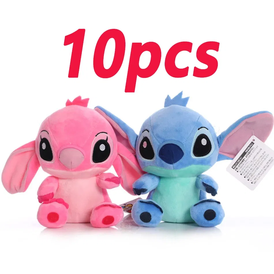 Color: DEEP BLUE - 12cm 20cm 25cm Stitch Stuffed Plush Models Cartoon Stuffed Plush Dolls Anime Plush Baby Toys Kawaii Kids Birthday Gift