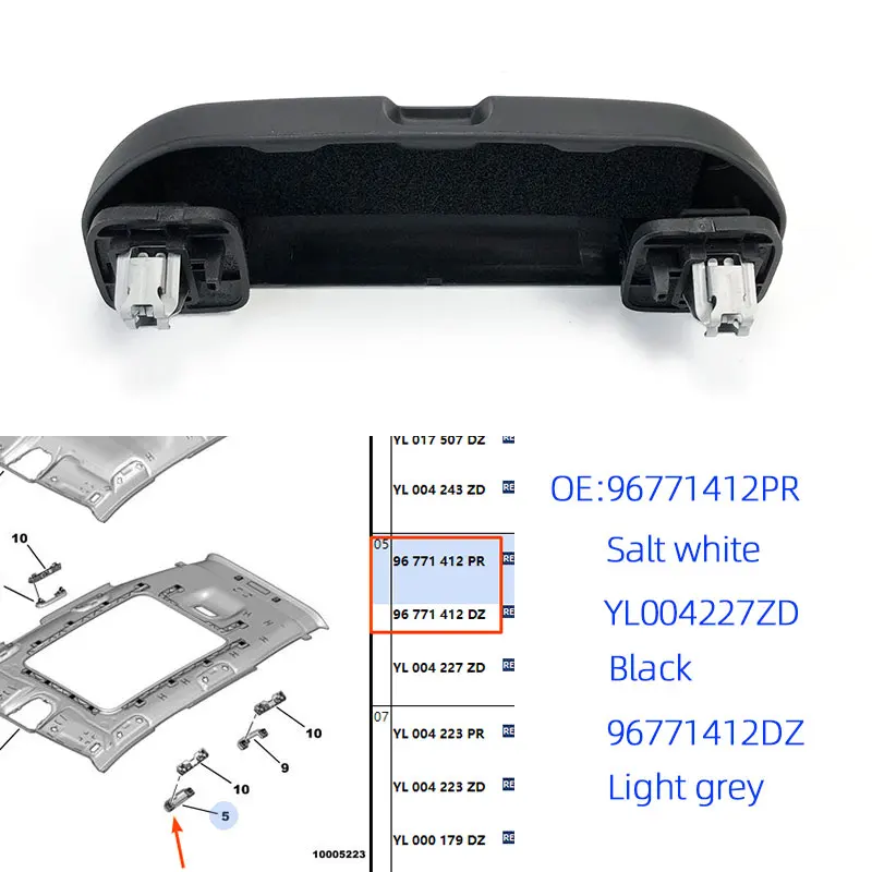 Color Name: WHITE - Sunglasses storage case 96771412DS 96771412PR for Citroen C4 for Peugeot 3008 308S 4008 5008 glasses case