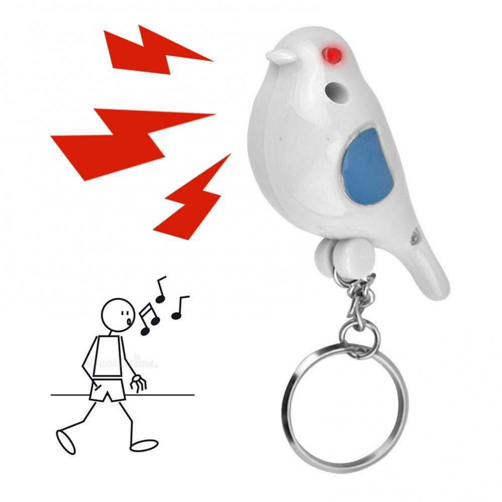Color: GRAY - Funny Key Chains Women Men Whistle Key Finder Flashing Beeping Remote Lost Keyfinder Locator Keyring