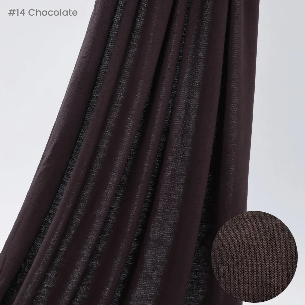 Color: Chocolate - Premium Instant Jersey Hijab Scarf Solid Muslim Long Scarves Turban Shawl Elastic Cotton Arab Headscarf Head Wraps Saudi Hijabs