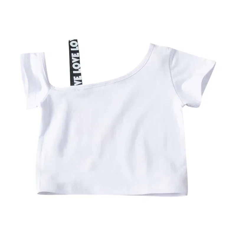 Color: WHITE, Kid Size: 4T - HOT Baby Girl Clothes Girls Clothing Set Fashion Girls Set Print Toddler Girl Tops + Denim Skirts Baby Suit Kids Clothes1