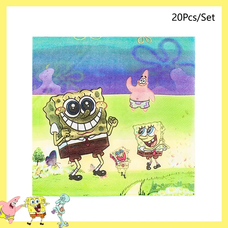 Color: Dark Khaki - SpongeBob Party Decorations Disposable Tableware Cup Baby Shower Birthday Theme Plate Tablecloth Kids Birthday Party