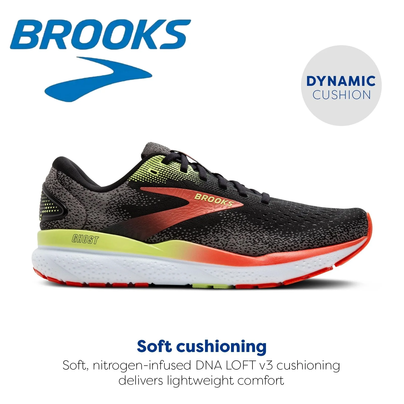 Color: Champagne, Shoe Size: 42.5 - Brooks Men?™s Casual Sneakers Ghost 16 Neutral Running Shoes Breathable Wear Resistant Low-top Non-slip Sports Training Shoes
