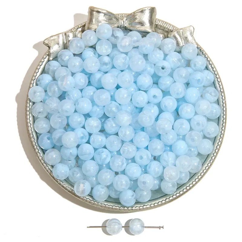 Color: WHITE, Ships From: CN - 20/50pcs 8/12mm Acrylic Round Pearl Luster Beads for Earring Necklace Keychain DIY Jewelry Making