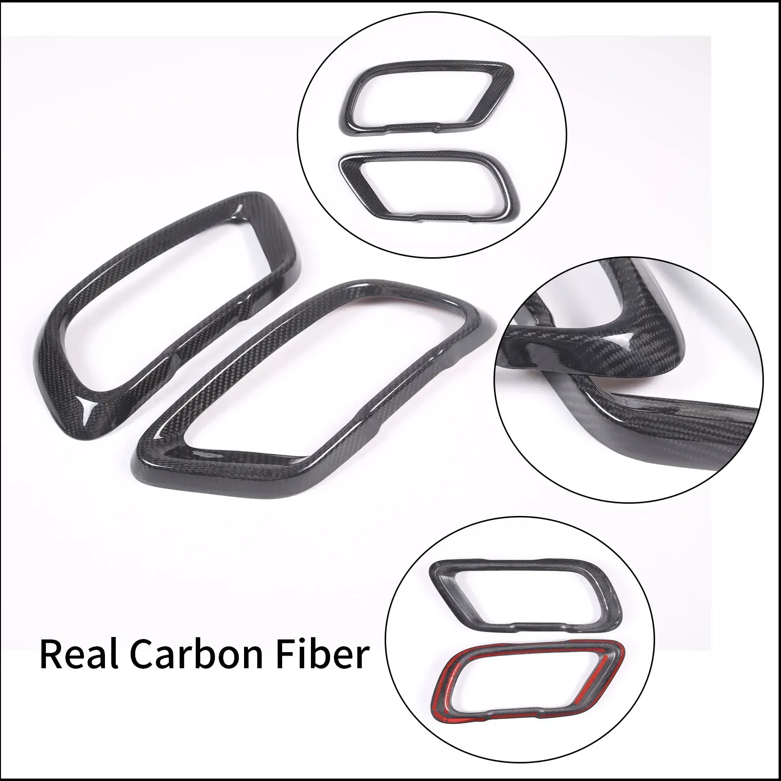 Color: Gold - Car Tail Muffler Exhaust Pipe Output Cover for BMW X5 X6 X7 G05 G06 G07 2019-2022 Exterior Tail Throat Modification Accessories