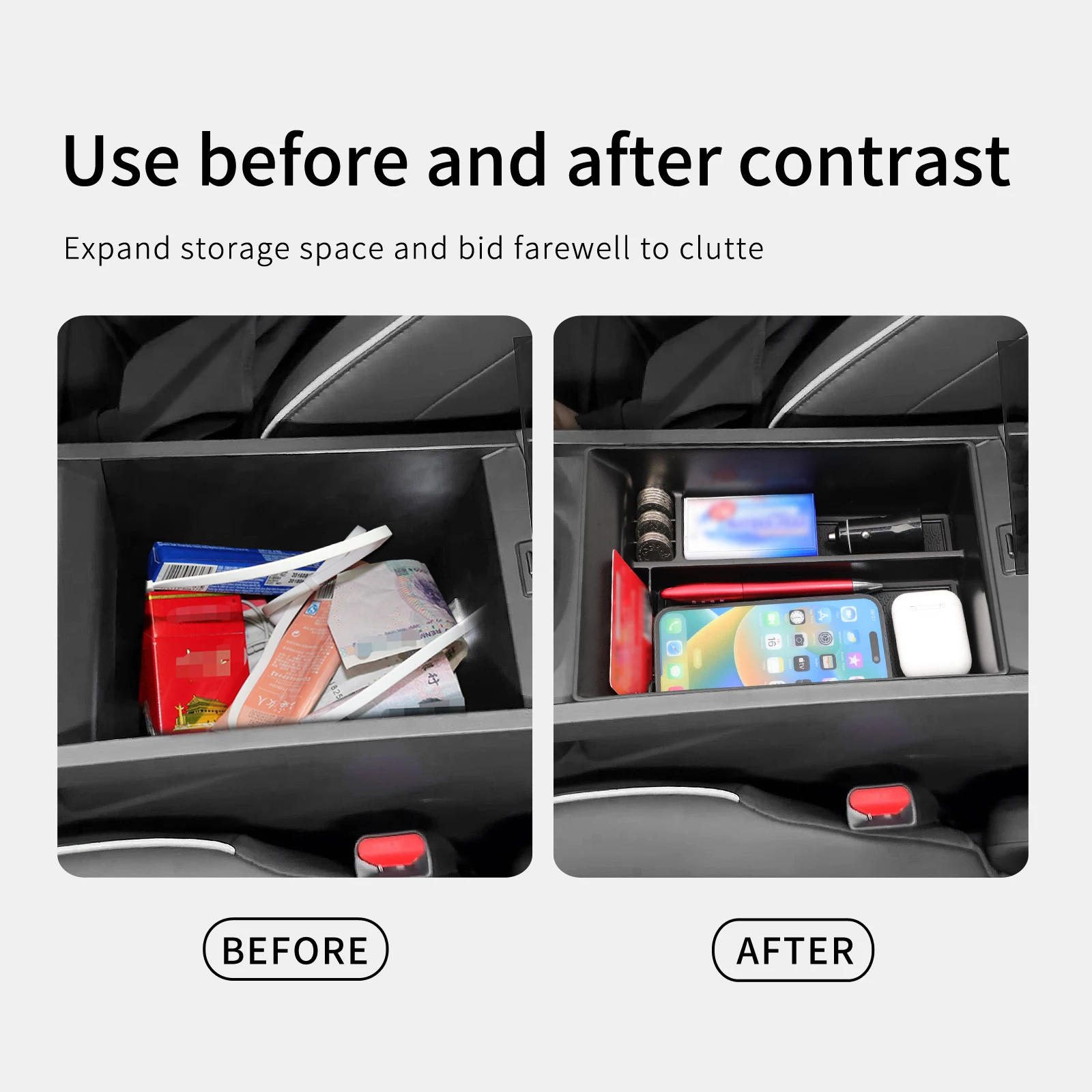 for Chery OMODA C5 EV 2024-2025 Car Armrest Storage Box Organizer Case Auto Interior Accessories Center Console Storage Tray