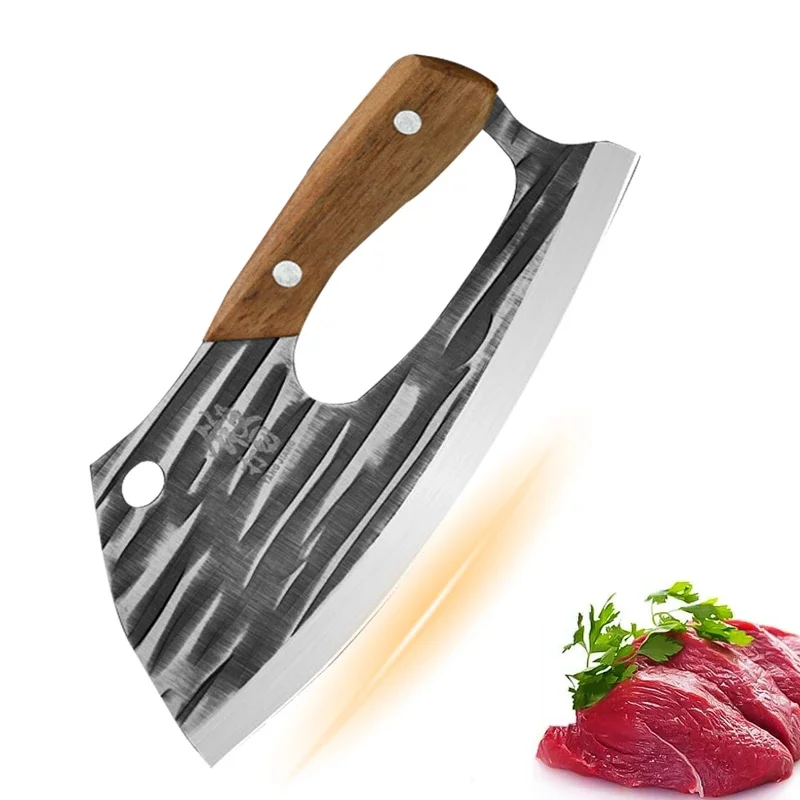 Color: grey - New Effort Saving Kitchen Chef Knife Boning Knife Stainless Steel Handmade Forged Knife Household Vegetable Knife Chopper Knife