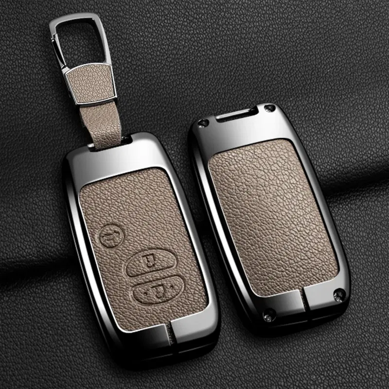 Color Name: Orange - Alloy Car Key Case Cover Shell Fob For Toyota Prius 30 Alpha Aqua Land Cruiser Auris For Lexus LC 200 2012 - 2014 Parts Keychain