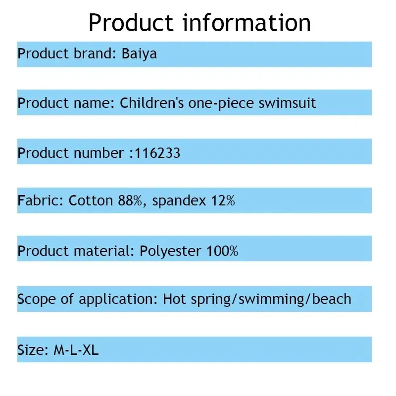 Size: L, Color: Blue - Children's Summer Bathing Suit One-piece Boys Little Middle Children Cute Cartoon Baby Children Swimming in Hot Springs Special
