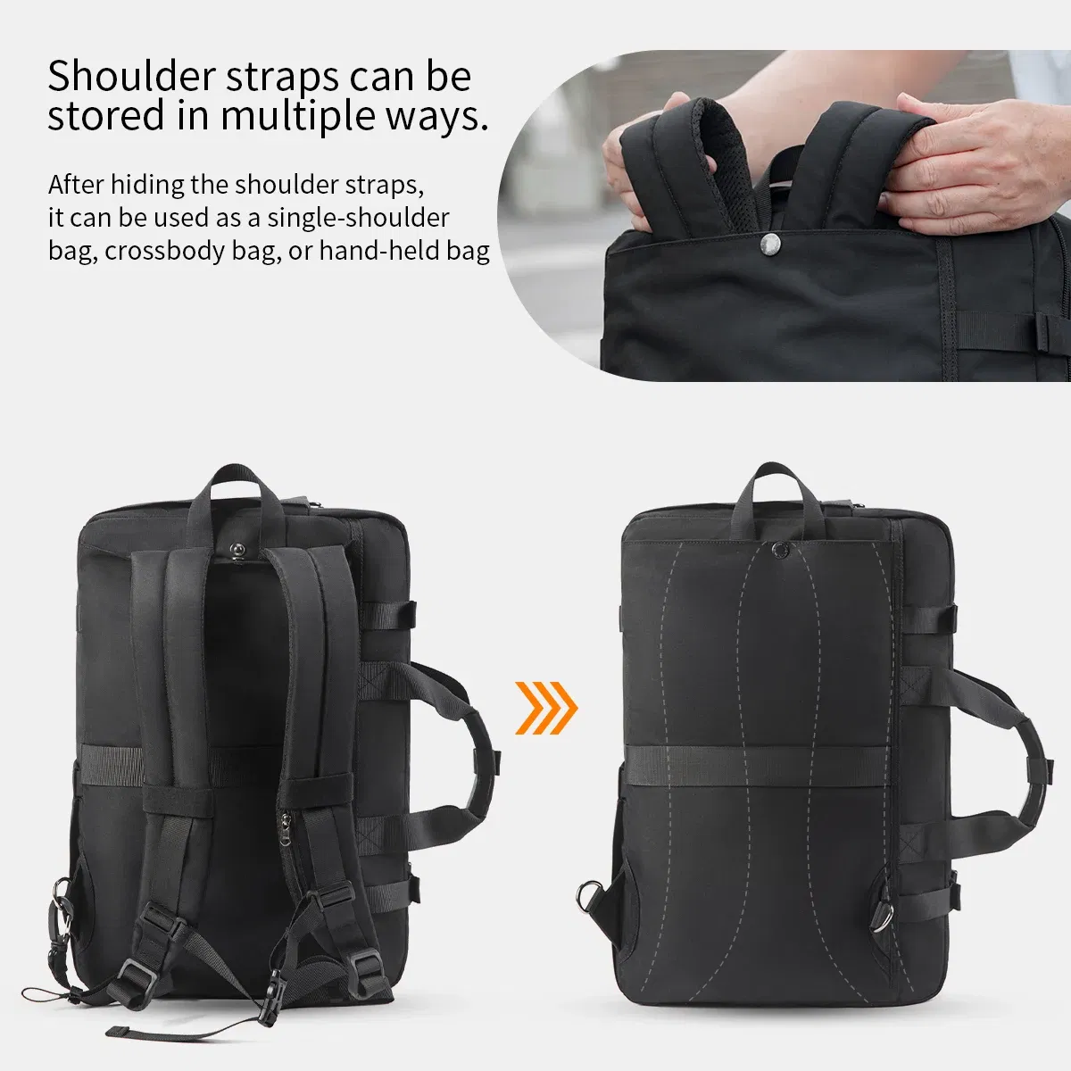 Color: Beige, Ships From: CHINA - Tigernu Travel Backpack Men Handbags Laptop Backpack For 17inch Shoulder Bag Travel Bag 3 In 1 Bags For Men Schoolbags Knapsack