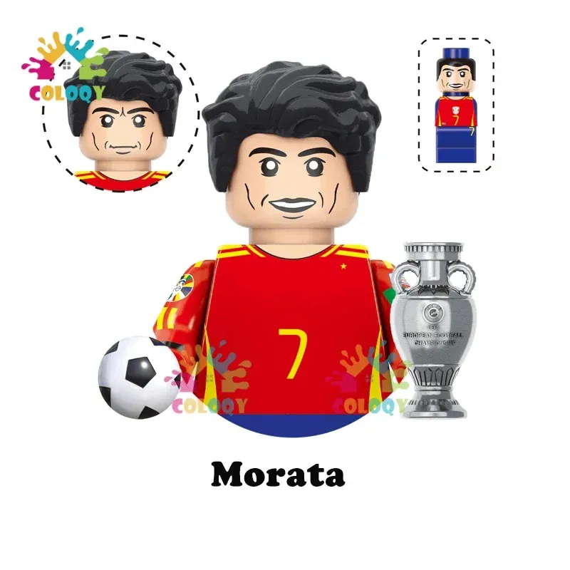 Color: green, Ships From: CHINA - Kids Toys World Famous Football Stars Building Blocks Sport Player Mini Action Figures Golden Cup Toys For Boys Christmas Gifts