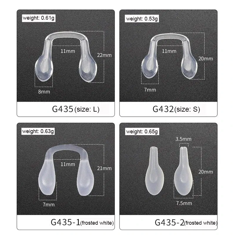 Color: Blue - 1pair Silicone U Shape Nose Pad Arm Eyeglasses Anti Slip Accesssory