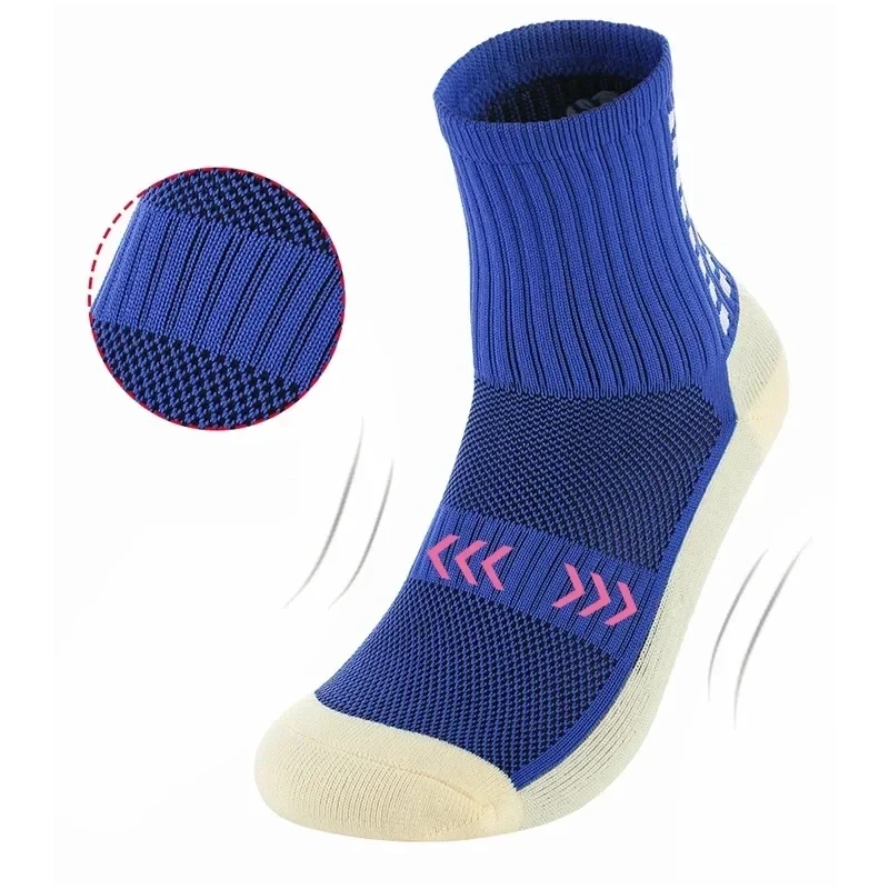 Color: MULTI - Anti-Slip Football Socks Men Women Sports Socks Breathable Silicone Bottom Soccer Outdoor Sport Running Cycling Grip Socks