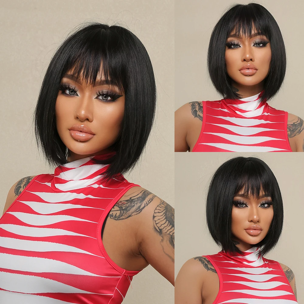 Color: T1B/613 - Black synthetic wig with middle-parted long hair and big waves for party or daily use. High-temperature synthetic hair cap.