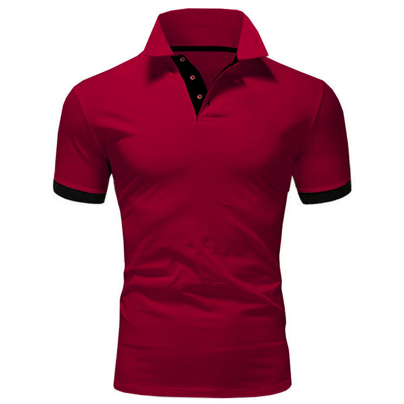 Color: Gold, Size: XXL - Men's Short Sleeve Polo Shirts Casual Slim Fit Basic Designed Shirts Quick-drying Anti-wrinkle Tops