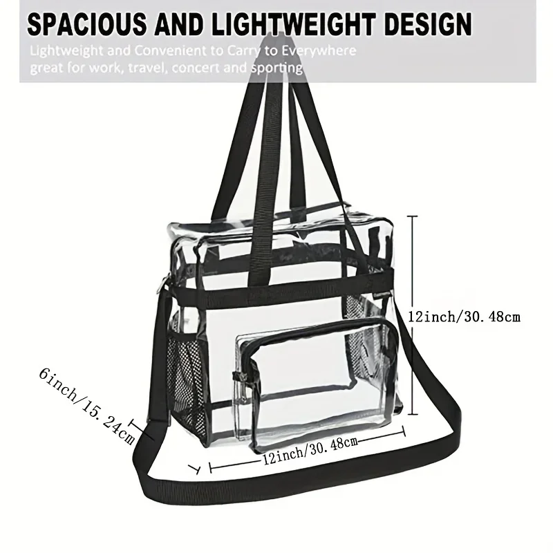 Color: black - Portable PVC Travel Bag with Large Capacity and Transparent Design for Easy Organization and Washing