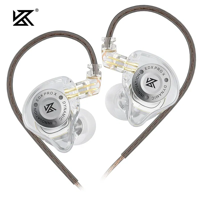 Color: green - KZ EDX Pro X Dynamic Drive Earphone HIFI Bass Music Earbud Sport Noise Cancelling In Ear Headset with 2Pin Detachable Cable