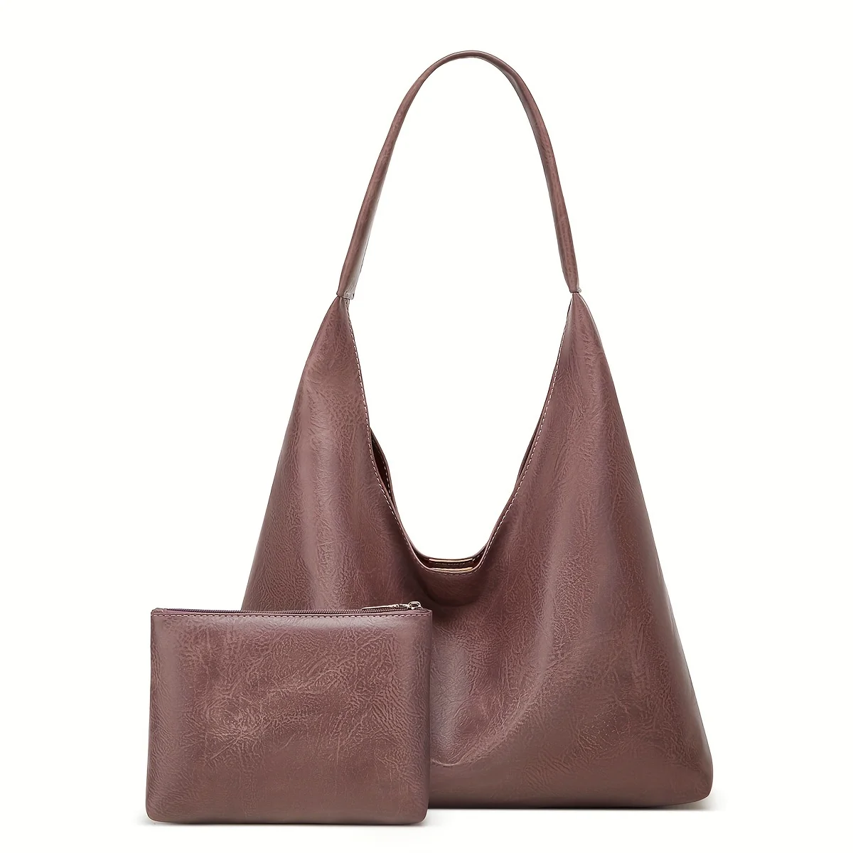 Color: Hot Pink, Size: L - New Tote bag 100 hand bill of lading shoulder women's bag retro simple large bag Tote bag