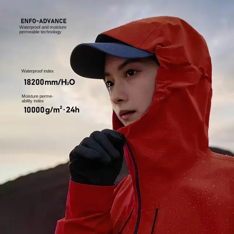 Color: Blue, Size: 4XL - GB Standard Waterproof Jacket Men Women, All-Weather Hiking Raincoat, Breathable Windbreaker, Outdoor Trekking Climbing Coat