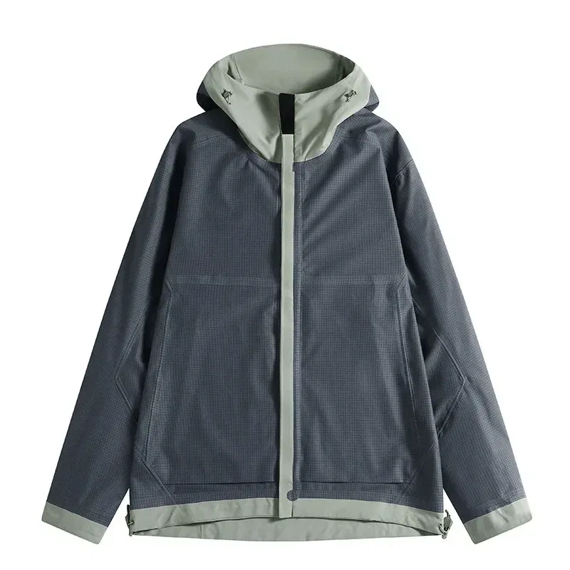 Color: Blue, Size: 4XL - GB Standard Waterproof Jacket Men Women, All-Weather Hiking Raincoat, Breathable Windbreaker, Outdoor Trekking Climbing Coat