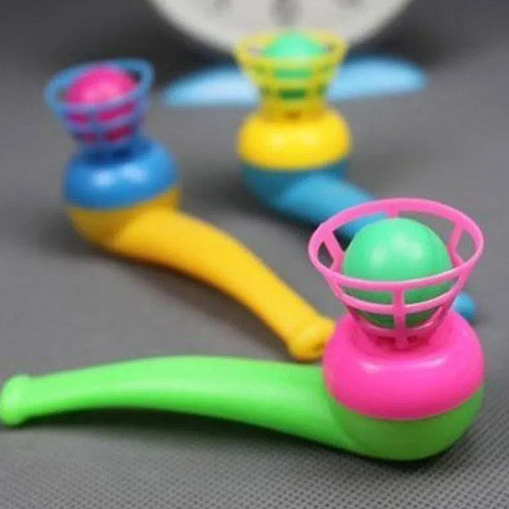 Ships From: UNITED KINGDOM - 2pc Plastic Pipe Blowing Ball Kids Toys Outdoor Games Balance Training Educational Toys Learning Toys for Children Funny Gifts