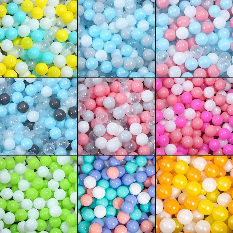 Color: Sky blue - 50pcs Colorful Love Star Plastic Ocean Ball Pits Eco-Friendly Funny Baby Kid Swim Pit Play Toy Water Pool Ocean Wave Balls Gifts