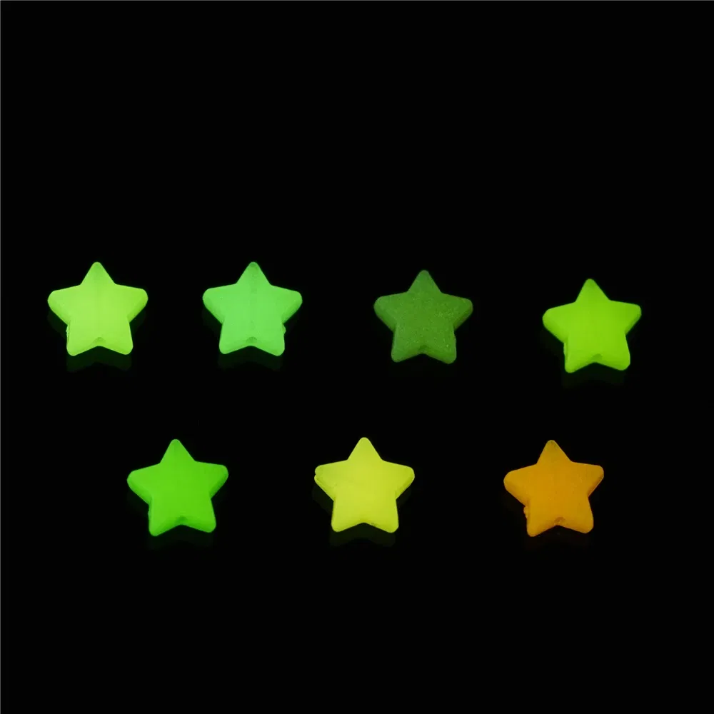 Color: Silver, Item Diameter: 2mm - 50Pcs Luminous Star Beads Heart Shape Acrylic Beads Loose Spacer Beads for Jewelry Making DIY Bracelet Necklace Accessories