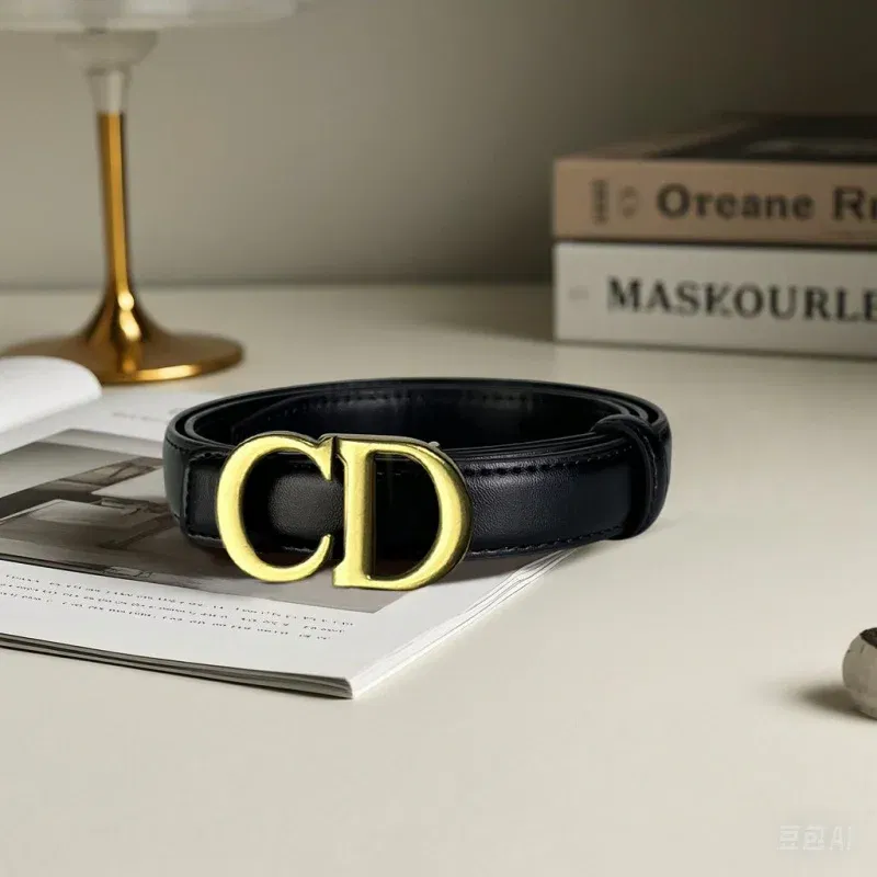 Color: Apricot, Belt Length: 110cm - Composite alloy letter buckle women's genuine leather belt high-end belt jeans dress high-quality casual versatile belt