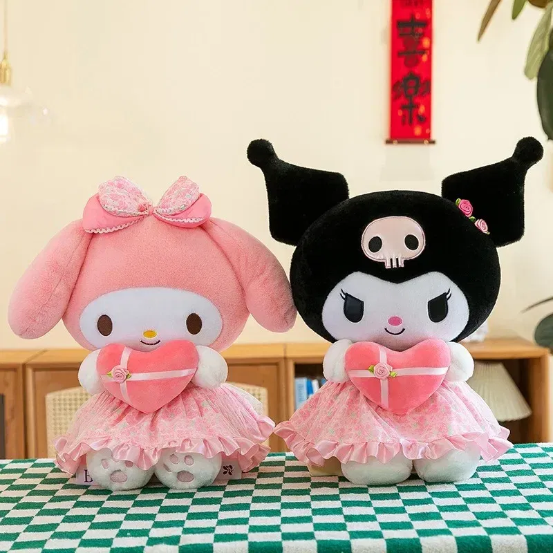 Color: RosyBrown - Sanrio Kuromi Plush Toy30cm Cinnamoroll Melody Stuffed Doll Comfortable And Soft Plush Toy Valentine's Day Child Birthday Gift