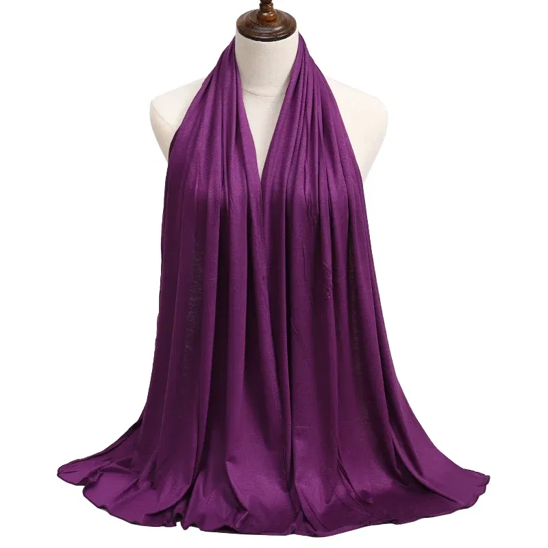 Color: Rust Red, Ships From: CHINA - New Jersey Womens Muslim Ramadan Fashion Modal Cotton Jersey Hijab Womens High Quality Solid Color Soft Hijab Long African Scarf