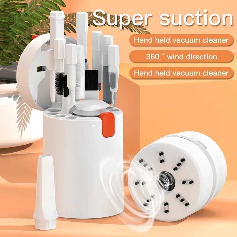 Color: green - New 21 in 1 Bluetooth headset computer keyboard cleaning pen earplugs multifunctional storage screen cleaning brush set artifact