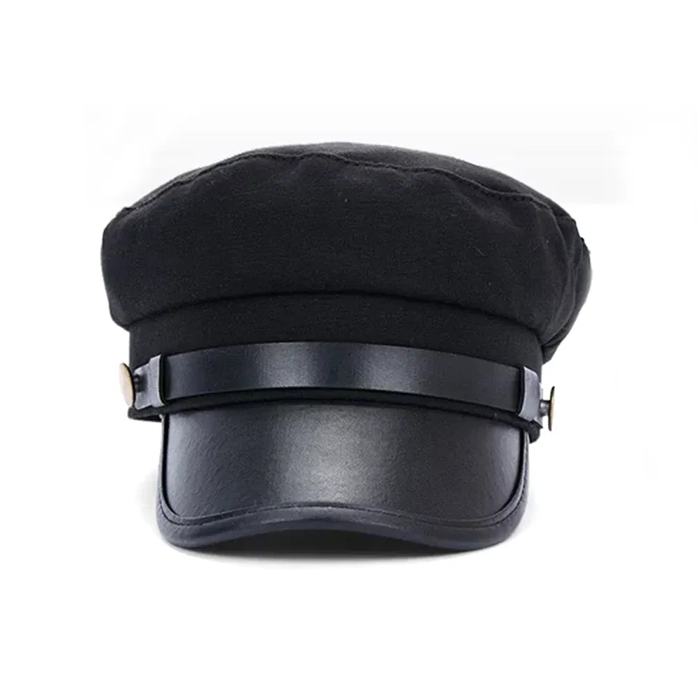 Color: WHITE, Hat Size: One Size - Autumn winter beret women black Retro men baker Newsboy hat Casual Spring British Classic Female Gatsby Flat Hats Military cap