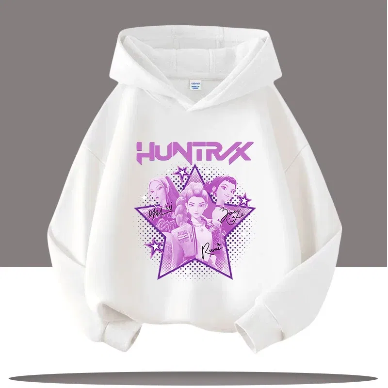 Color: Red, Kid Size: 10 - Y2K KPop Demon Hunters Hoodies Teenage Girls Boys Rumi KPop Demon Hunters Hoody Autumn Casual Long Sleeve Children's Clothing