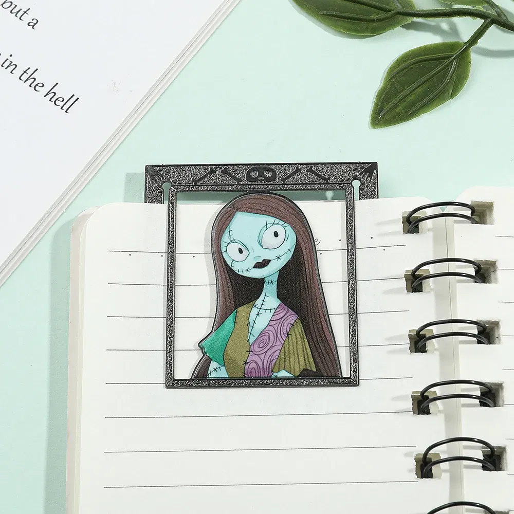 Color: Black - Anime Cartoon Christmas Eve Book Mark for Book Lovers Gift Anime Movie Fans Collection Metal Bookmarks Book Accessory Mark