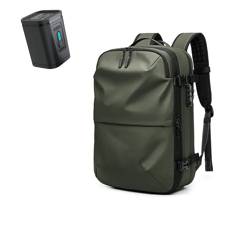 Color: plum - Men Travel Backpack vacuum compression 17 inch Laptop Backpack Business Large Capacity school Backpack Expanded Hiking backpack