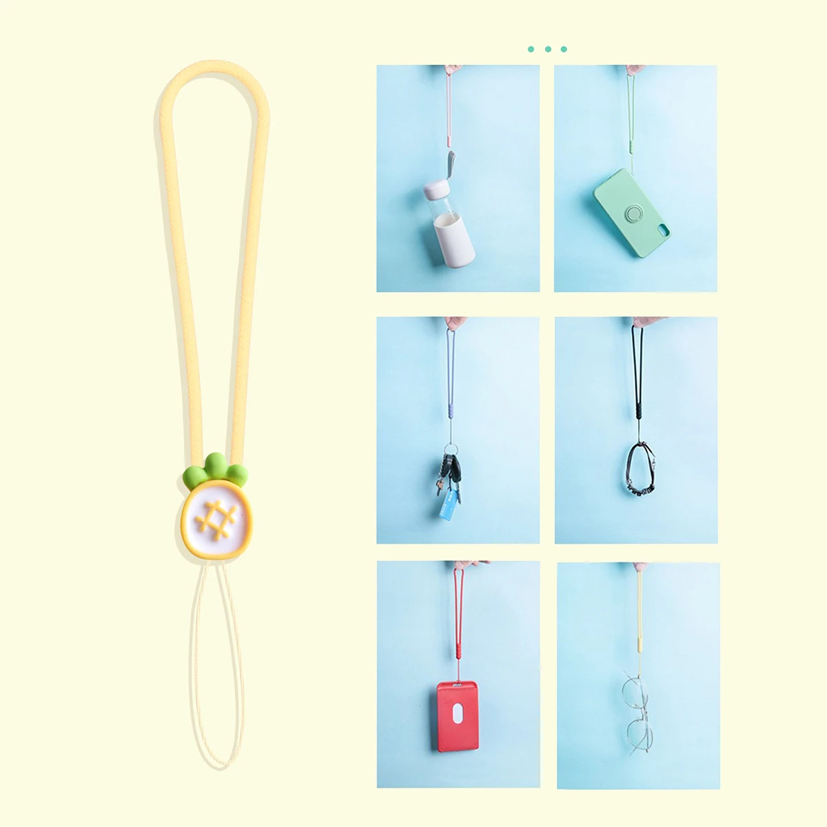 Color: Silver / Gray, Material: Silicon, Ships From: CHINA - Mobile Phone Rope Earphones Silicone Wrist Strap Ccd Camera Usb Key Chain Strawberry Fruit Decoration