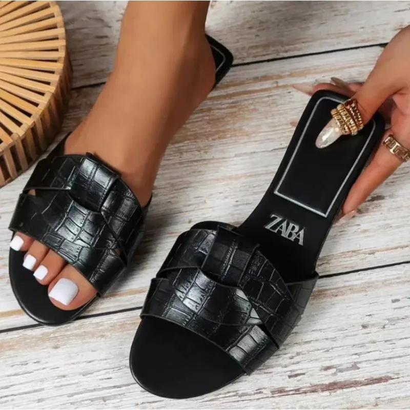 Color: Orange, Shoe Size: 41 - New Fashion Slippers Women Sexy Flat Sandals Casual Ladies Sand Beach Slippers Elegant Fish Mouth Slippers Women
