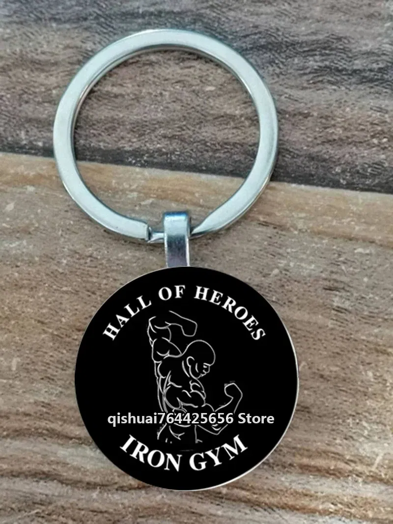 Color: Dark gray - Gym Keyring Keychain Suitable For Bodybuilding Athletes Heavy Men Boys Bodybuilding Sports Unisex Men Tactical Rock Keyring Keyc