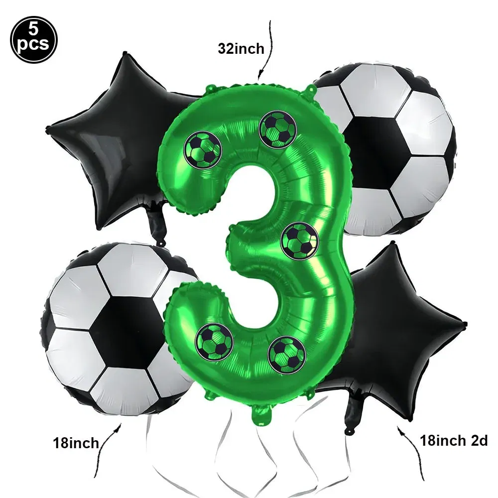 Color: Olive - Soccer Birthday Party Decorations Disposable Tableware Paper Plates Cups Napkins Tablecloth Balloon Banner Soccer Party Supplies