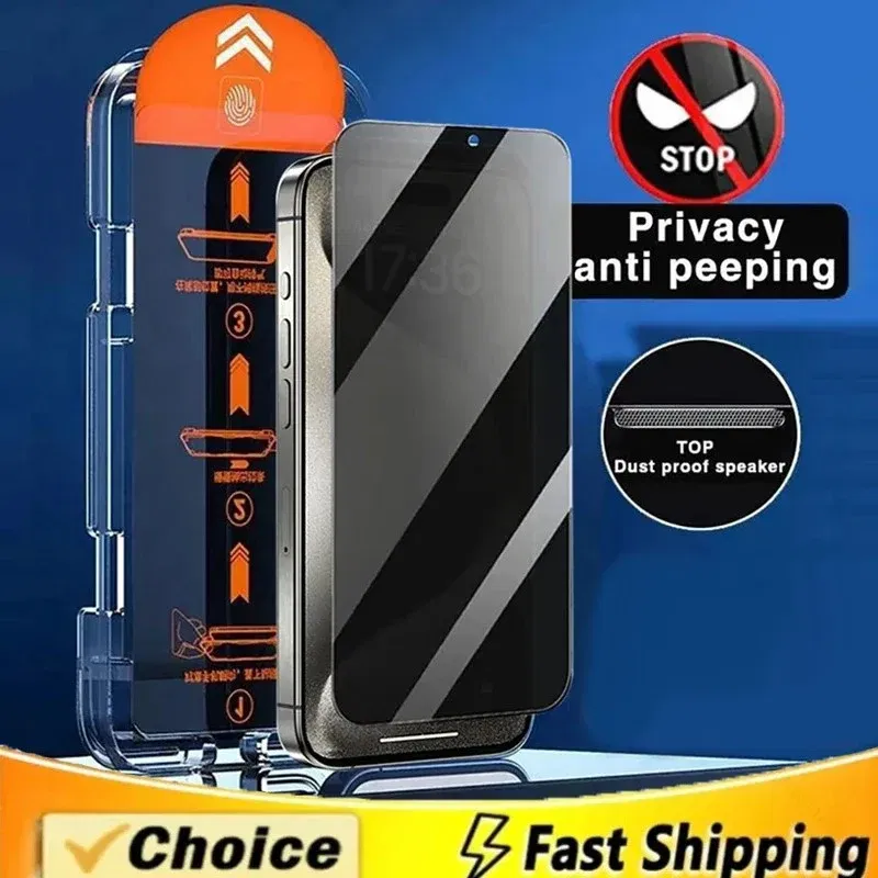 Color: Glazed, Bundle: 2 pieces, Material: Anti Peeping - Dust Free Install Privacy Anti Spy Temper Glass Film for Vivo T3 Ultra V50 V40 SE V27e T2x V29 Lite V30 Pro 5G Screen Protector